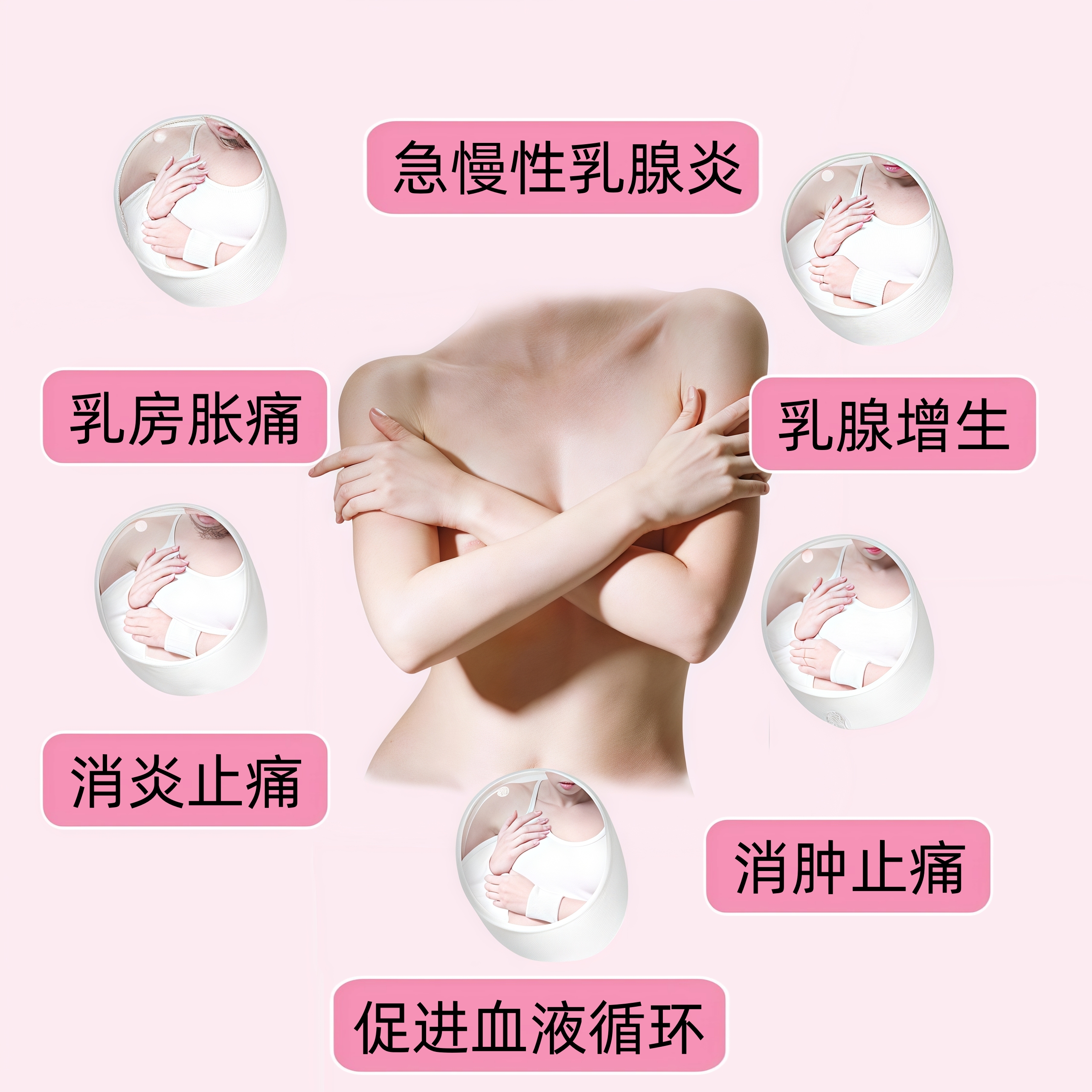 扁圣世传远红外乳腺治疗贴消炎止痛增生乳腺炎乳房胀痛消肿乳腺贴 - 图1