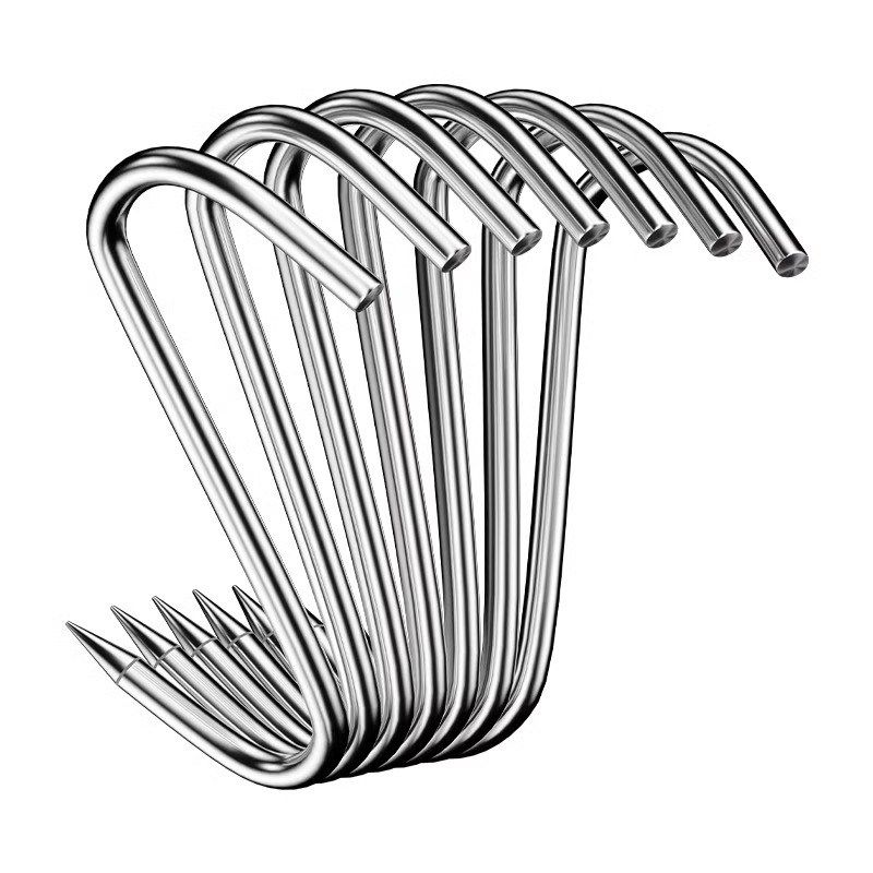 腊肉挂钩不锈钢S型晒腊鱼挂烤鸭香肠猪肉尖头勾子加粗S钩挂肉钩子,淘宝优惠券,粉丝福利购,淘宝优惠卷