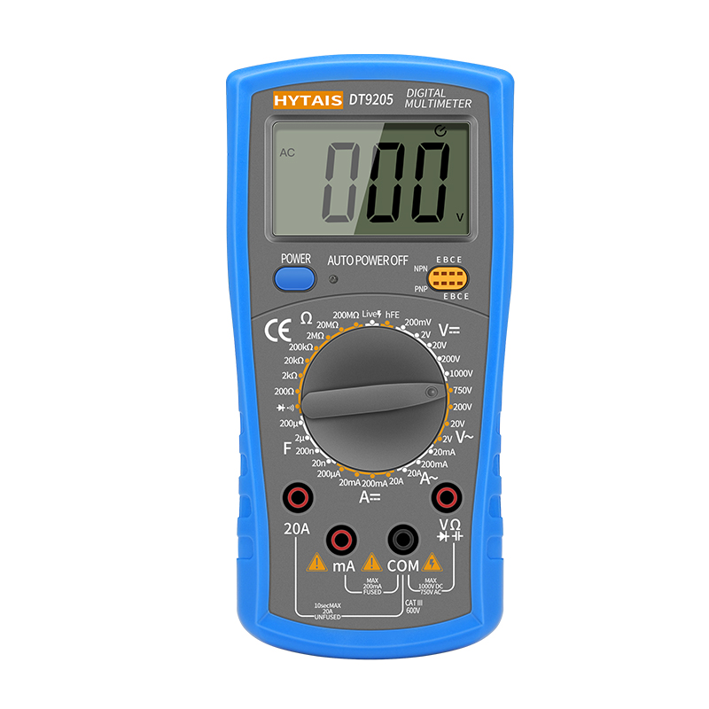 泰圣精度数字万用电表电工专用数显智能防烧维修家用万能表DT9205 - 图3