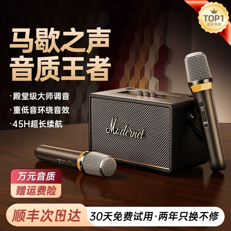 Microphone, wireless speakers, set, bluetooth