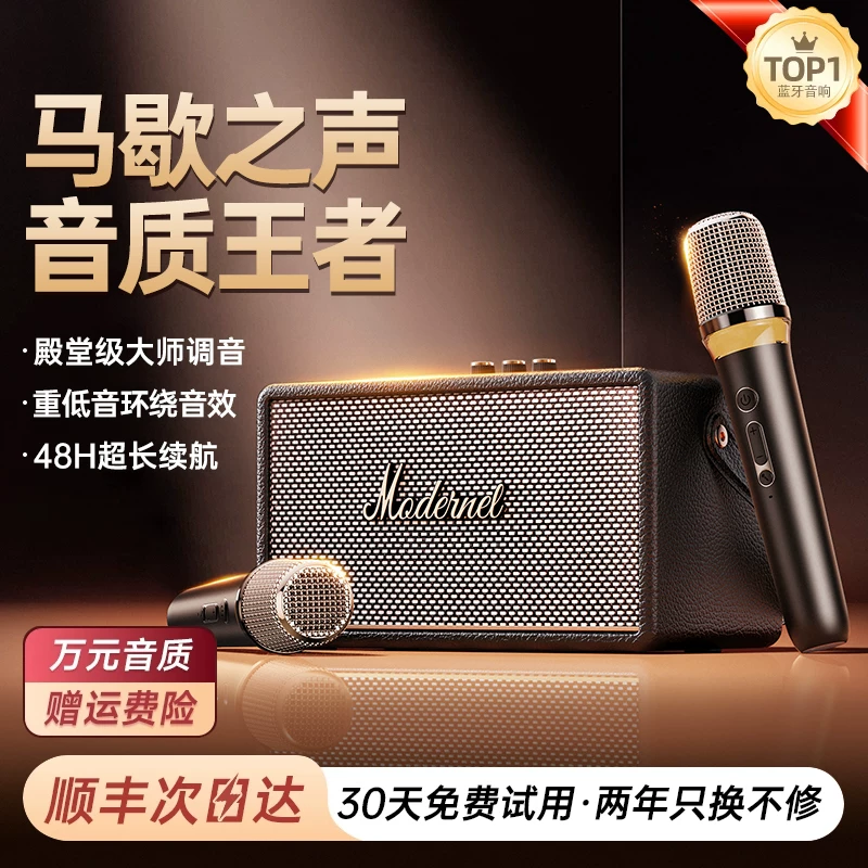 Microphone, wireless speakers, set, bluetooth