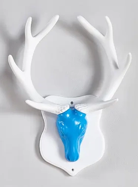 鹿头灯 鹿角创意钥匙挂钩 玄关门口墙上挂件居家室内墙壁装饰壁挂