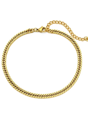 欧美ins时尚流行潮流链条三件套装小众轻奢不锈钢编织加密链项链