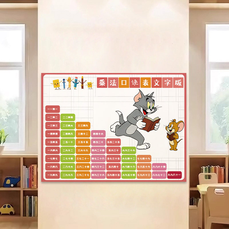 二年级99数学小学生乘法口诀表背诵神器墙贴大九九乘除法教具挂图,淘宝优惠券,粉丝福利购,淘宝优惠卷