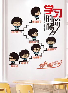 励志墙贴纸贴画励志学习标语装饰