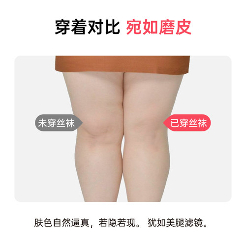 FUKUSKE/福助透明凉感丝滑爽肉色夏季大码女连裤袜丝袜子140-1131 - 图0