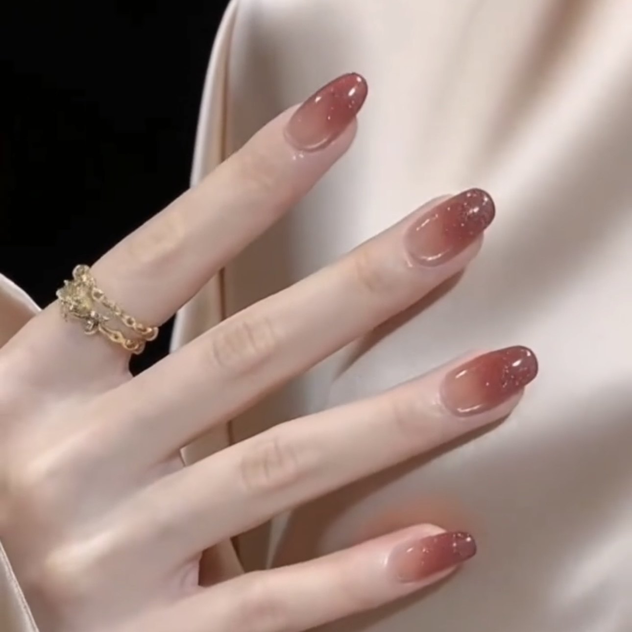 【彩她】桃色晕染美甲猫眼显白手工穿戴甲贴片成品百搭气质秋冬,淘宝优惠券,粉丝福利购,淘宝优惠卷