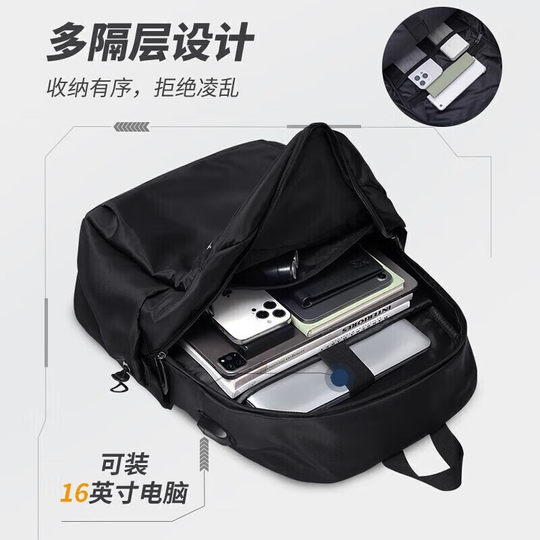 Mochila 361 grados con diez compartimentos para hombre