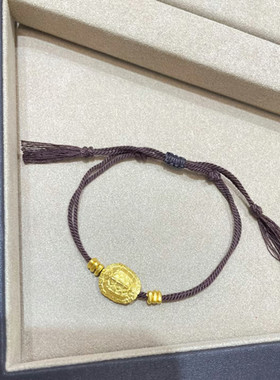 金店同款沙金仿真金富甲一方乌龟壳手绳女新款轻奢高级感手链送礼