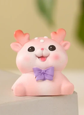 新款热销创意卡通桌面车载树脂摆件电脑床头装饰品源头厂