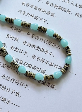 海湾项链女2024新款高级感轻奢小众首饰品新中式吊坠锁骨链