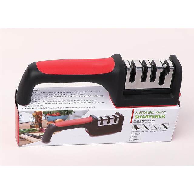 Three-section sharpener grinder grinder manual quick sharpener kitchen household multi-function four-section sharpener tool