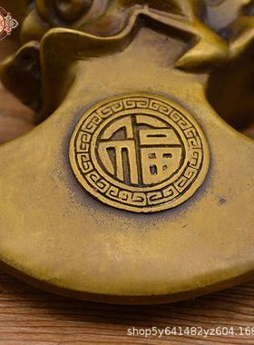 宏达 黄铜龙头斧头 铜器吉祥斧头工艺摆件