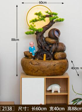 水车流水摆件水轮店铺生财开业送礼室内客厅办公室桌面景观装饰