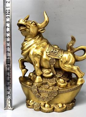 黄铜牛十二生肖摆件元宝金钱鼠牛虎兔龙蛇马羊猴鸡狗猪家居摆设