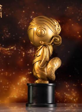 铜金岁月卡通太空蛇黄铜摆件国潮玩卡通公仔太空蛇铜摆件文创礼品