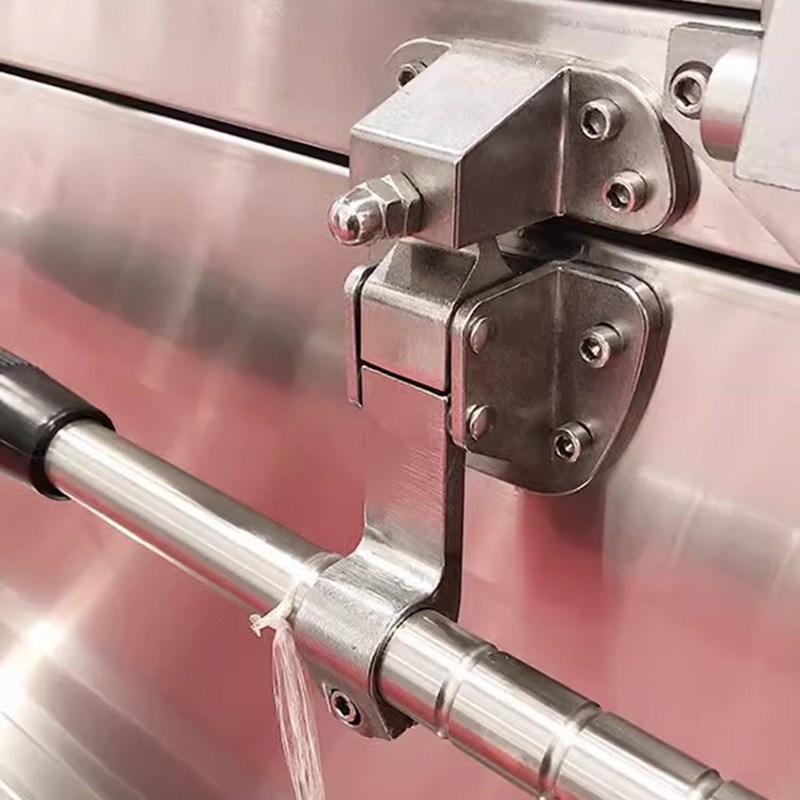 不锈钢圆底双联动把手蒸箱蒸柜拉手冷库门锁恒温烘箱工业烤箱把手 - 图2