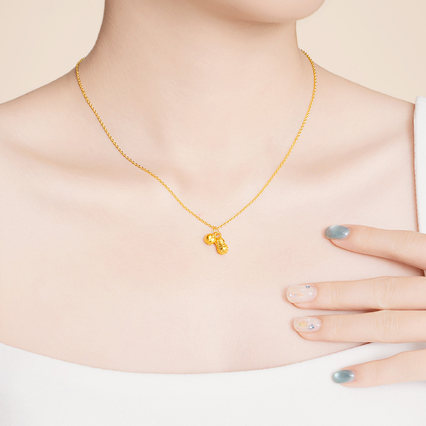 水贝黄金官方旗舰店足金999好事发生吊坠纯金小克重送女友礼物,淘宝优惠券,粉丝福利购,淘宝优惠卷