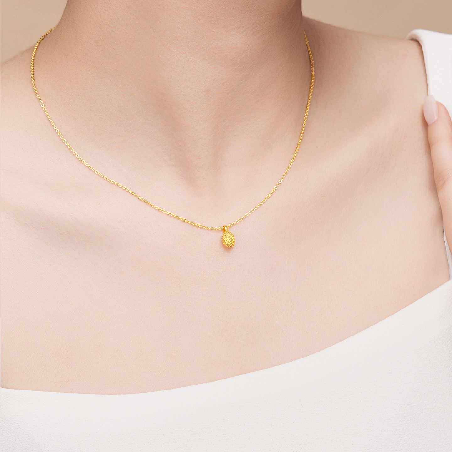 水贝黄金官方旗舰店999足金小榴莲吊坠纯金项链小克重礼物送女友,淘宝优惠券,粉丝福利购,淘宝优惠卷