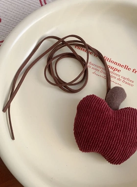 新项链森女色系少儿服饰挂链女童可爱塞棉水果挂件秋冬宝宝毛衣链