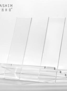 现代创意透明亚克力书架杂志收纳架子简约风样板房书房桌面摆件
