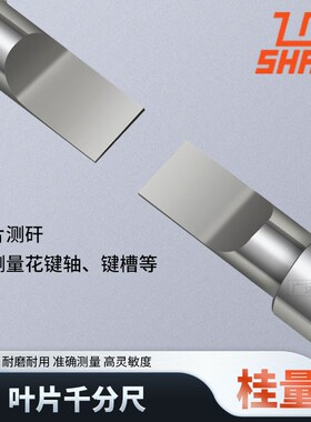 桂林桂量叶片千分尺刀口型薄片扁头千分尺环槽卡槽直径测量0-25mm