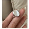 Korean style matte oval open ring women's niche design simple ring fashionable temperament versatile hand jewelry