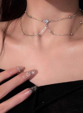 美纯比欲风基欧尼胸时链尚闪钻吊坠流苏项链女性感辣ZW妹身体链饰