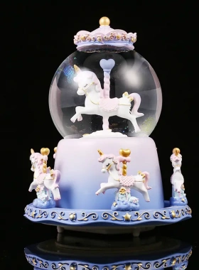 旋转木大号外转水晶球卡通八音盒女孩生日礼物少儿礼品摆件