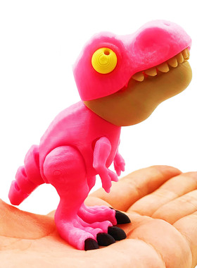 3D打印仿真恐龙模型呆萌可爱可咬手指的霸王龙摆件适合节日送礼物