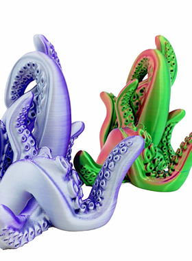 3D打印独特实用收纳游戏手柄的章鱼游戏手柄支架可当手机支架摆件