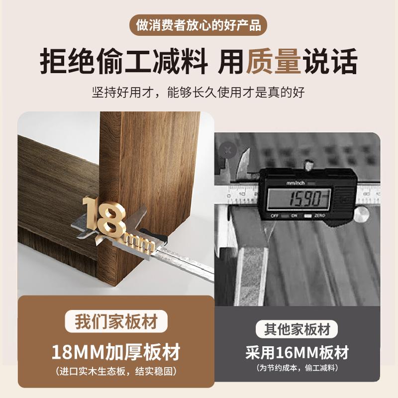 实木旋转书架家用客厅带洞洞板全身穿衣镜落地置物架转角收纳书柜 - 图2