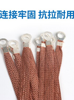 桥架接地线铜编织带铜扁线电箱配电柜过门跨地连接线 2.5/6平方