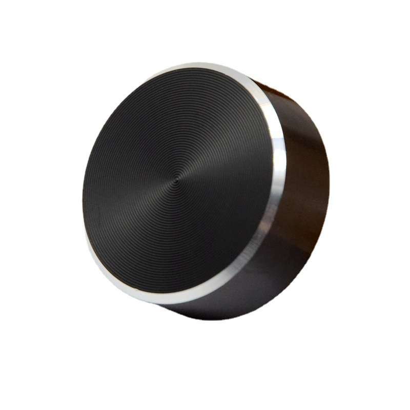 数控车床加工黑色金属高光旋钮帽 音响铝合金CD纹旋钮外壳CNC加工 - 图2