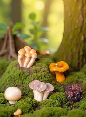 仿真写实蔬菜模型食玩小蘑菇香菇