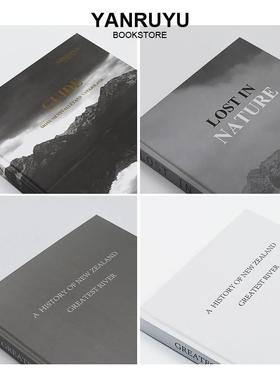 简约黑白灰精装外文组装饰品书摆件现代样板房书柜英文书陈设家居