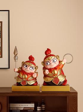 北汉美创意哪咤饰品客厅入口入口办公室门神装饰搬迁乔迁礼物