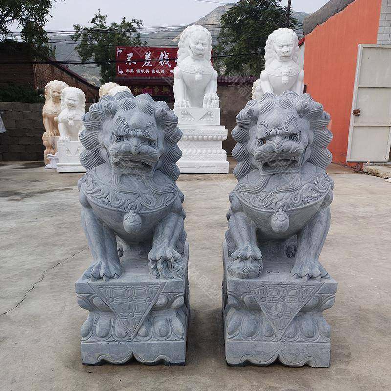 石雕大石狮子看门石墩庭院门口景观雕塑摆件青石狮子一对,淘宝优惠券,粉丝福利购,淘宝优惠卷