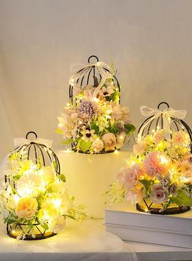 铁艺鸟笼微景观摆件幼儿园森系户外装饰园区景观别墅庭院花园布置