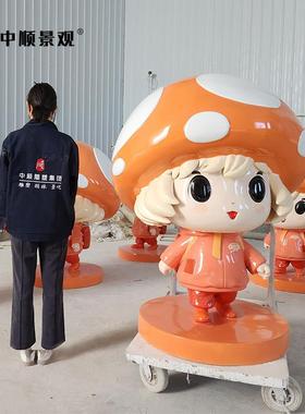 玻璃钢卡通雕塑定制布朗熊现货彩绘人物模型商场美陈摆件生产厂家