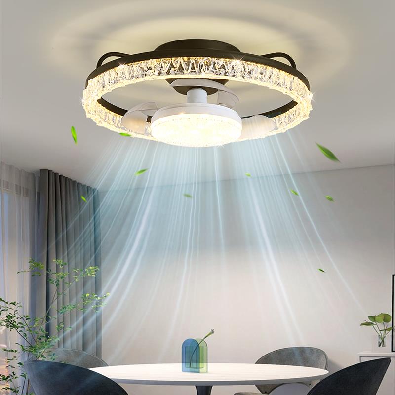 新款吸顶灯具隐形风扇灯吊扇灯家用客厅餐厅卧室电扇现代简约吊灯 - 图3