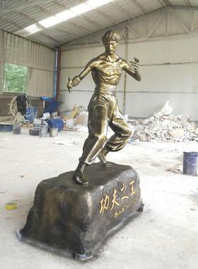 李小龙雕塑现代传奇人物雕塑玻璃钢健身雕塑礼物定制铜像雕塑摆件