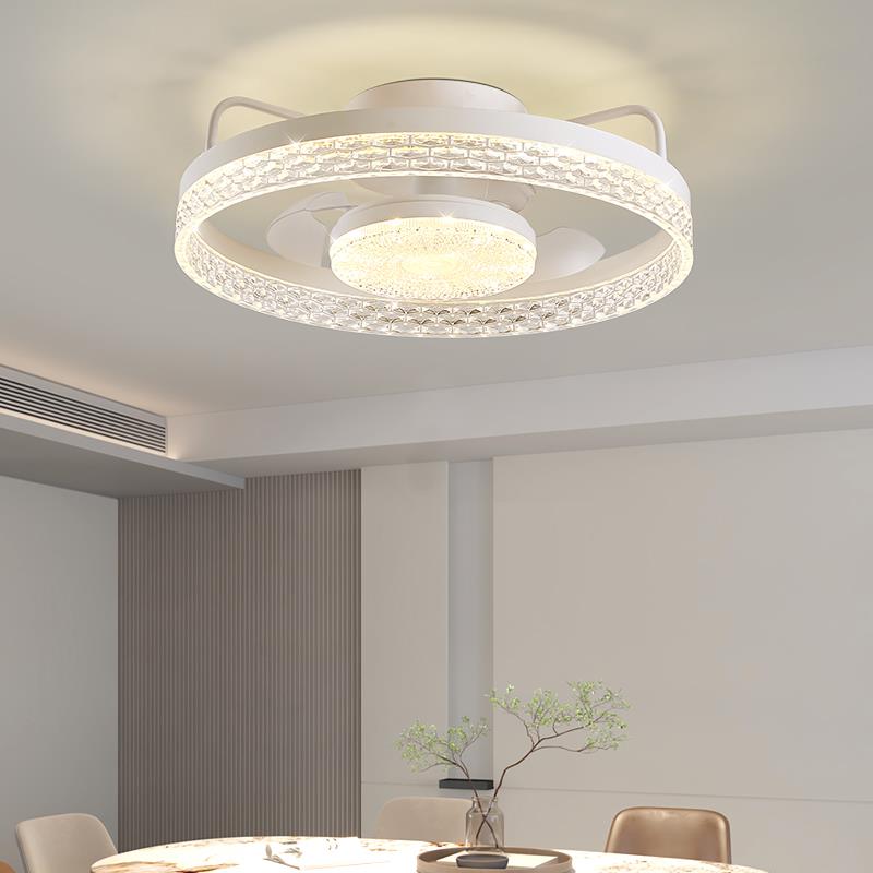 新款吸顶灯具隐形风扇灯吊扇灯家用客厅餐厅卧室电扇现代简约吊灯 - 图2