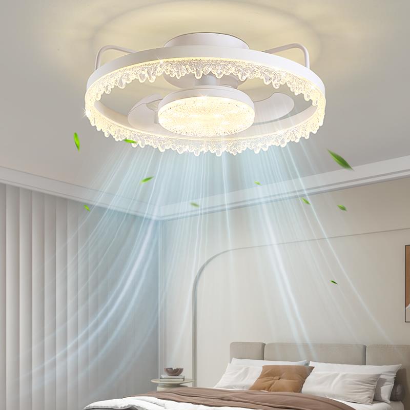 新款吸顶灯具隐形风扇灯吊扇灯家用客厅餐厅卧室电扇现代简约吊灯 - 图0