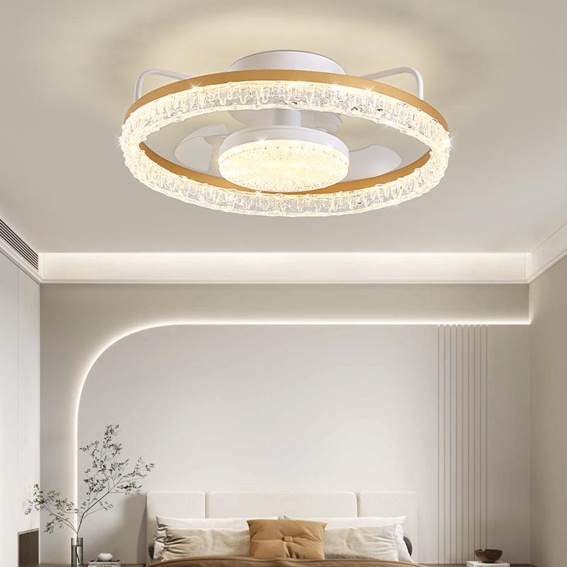 新款吸顶灯具隐形风扇灯吊扇灯家用客厅餐厅卧室电扇现代简约吊灯 - 图1