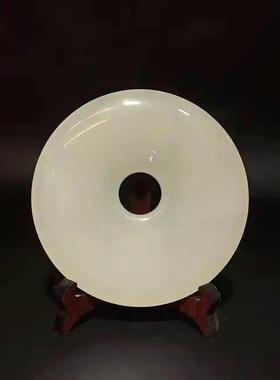 白玉平安扣摆件电影电视剧和氏璧道具客厅玄关中式装饰酒柜摆设