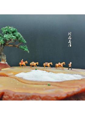 精品树脂小摆件茶马古道马帮奇石盆景假山沙盘枯山水微景造景装饰