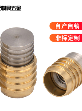 欧标耐高温止水栓水柱塞闷头冷却水路铜堵头注塑模具五金新品包邮
