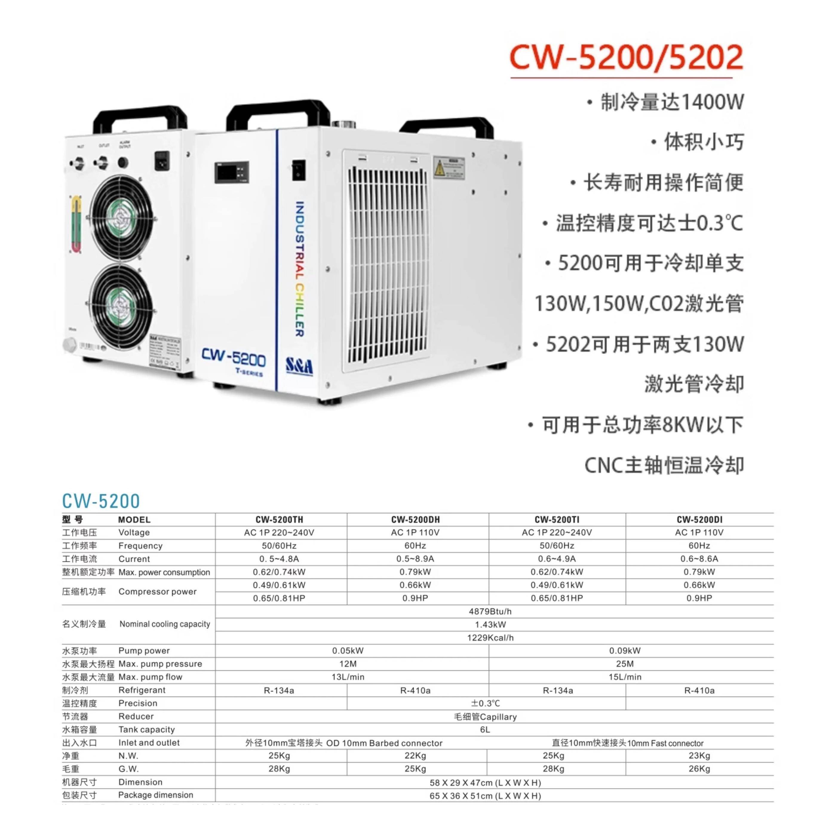 特域冷水机工业冷水机CW5200小型主轴降温激光工业循环激光冷水机 - 图1