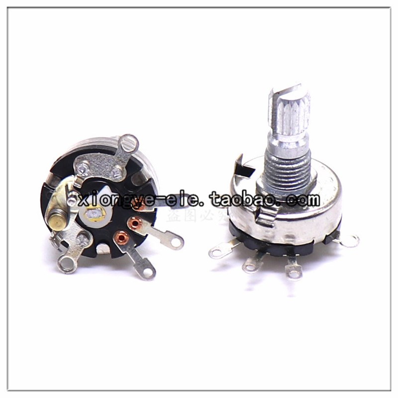 五脚旋转开关电位器B250K铁壳引脚灯饰电动优比熊玩具音量开关 - 图3